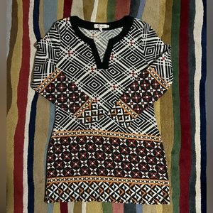 Anthropologie Artsy Aryeh Multicolor Mini Sweater Dress / Tunic - Size L